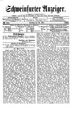 Schweinfurter Anzeiger Dienstag 26. Mai 1868