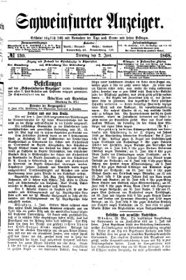 Schweinfurter Anzeiger Dienstag 2. Juni 1868