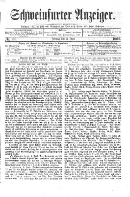 Schweinfurter Anzeiger Freitag 5. Juni 1868