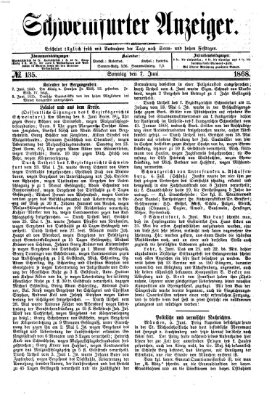 Schweinfurter Anzeiger Sonntag 7. Juni 1868