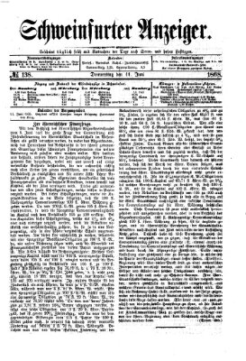 Schweinfurter Anzeiger Donnerstag 11. Juni 1868