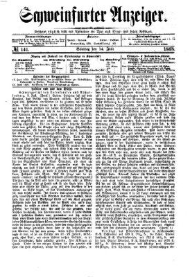 Schweinfurter Anzeiger Sonntag 14. Juni 1868