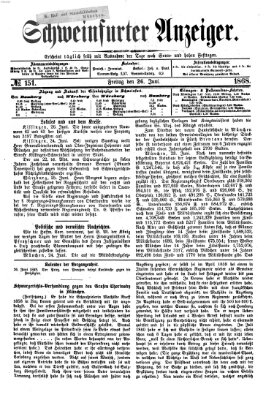 Schweinfurter Anzeiger Freitag 26. Juni 1868