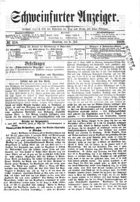 Schweinfurter Anzeiger Samstag 4. Juli 1868