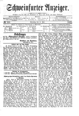 Schweinfurter Anzeiger Sonntag 5. Juli 1868