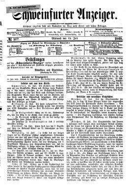 Schweinfurter Anzeiger Mittwoch 15. Juli 1868