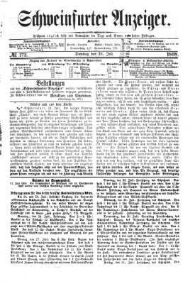 Schweinfurter Anzeiger Dienstag 21. Juli 1868