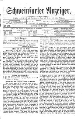 Schweinfurter Anzeiger Sonntag 26. Juli 1868