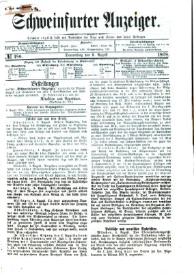 Schweinfurter Anzeiger Donnerstag 6. August 1868