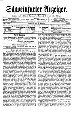 Schweinfurter Anzeiger Samstag 3. Oktober 1868