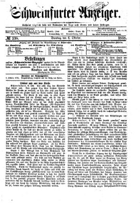 Schweinfurter Anzeiger Dienstag 6. Oktober 1868