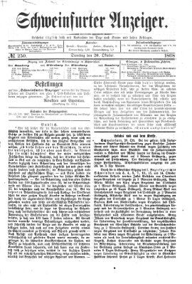 Schweinfurter Anzeiger Dienstag 20. Oktober 1868