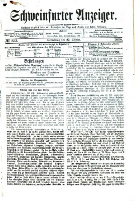 Schweinfurter Anzeiger Donnerstag 22. Oktober 1868