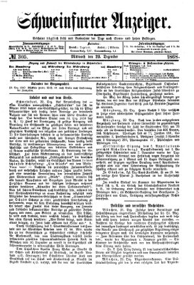 Schweinfurter Anzeiger Mittwoch 23. Dezember 1868