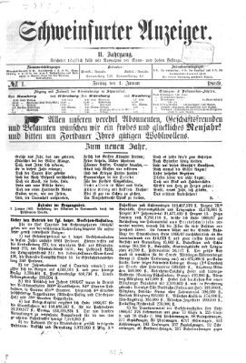 Schweinfurter Anzeiger Freitag 1. Januar 1869