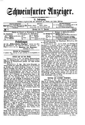 Schweinfurter Anzeiger Freitag 8. Januar 1869