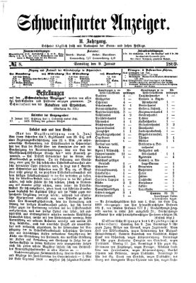 Schweinfurter Anzeiger Samstag 9. Januar 1869