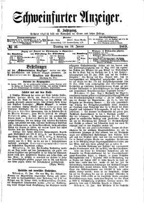 Schweinfurter Anzeiger Dienstag 19. Januar 1869