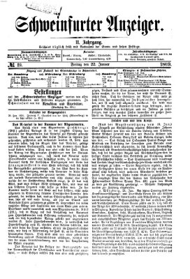 Schweinfurter Anzeiger Freitag 22. Januar 1869