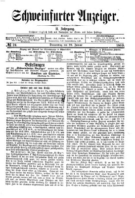 Schweinfurter Anzeiger Donnerstag 28. Januar 1869