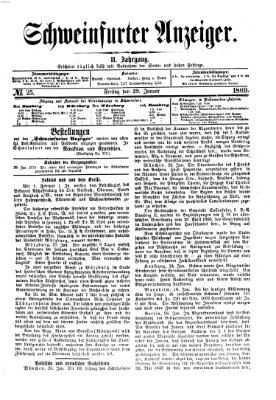 Schweinfurter Anzeiger Freitag 29. Januar 1869