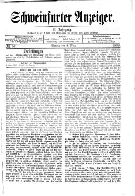 Schweinfurter Anzeiger Montag 8. März 1869