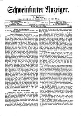 Schweinfurter Anzeiger Freitag 19. März 1869