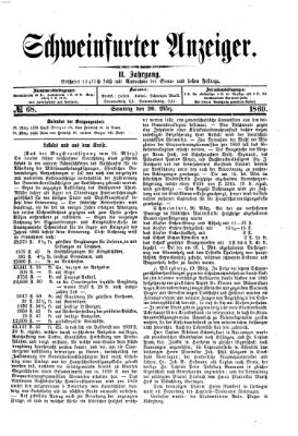 Schweinfurter Anzeiger Samstag 20. März 1869