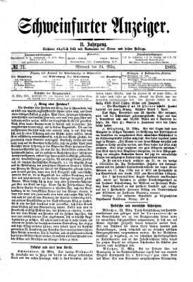 Schweinfurter Anzeiger Mittwoch 24. März 1869