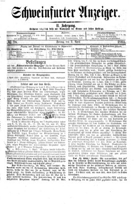 Schweinfurter Anzeiger Freitag 2. April 1869