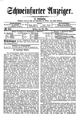 Schweinfurter Anzeiger Freitag 28. Mai 1869