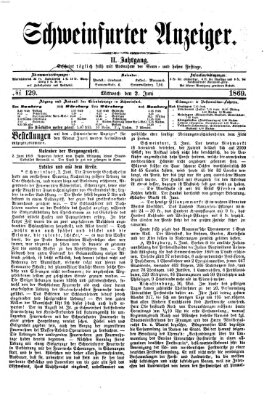 Schweinfurter Anzeiger Mittwoch 2. Juni 1869