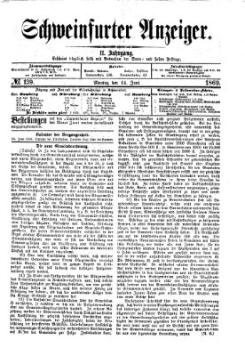 Schweinfurter Anzeiger Montag 14. Juni 1869