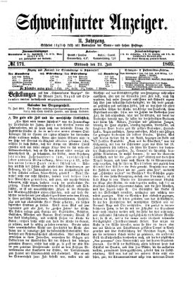 Schweinfurter Anzeiger Mittwoch 21. Juli 1869