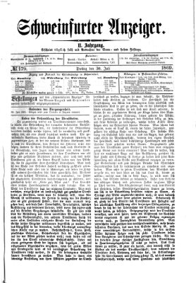 Schweinfurter Anzeiger Freitag 30. Juli 1869