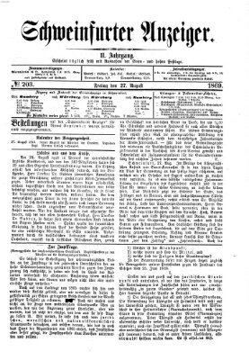 Schweinfurter Anzeiger Freitag 27. August 1869