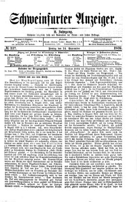 Schweinfurter Anzeiger Freitag 24. September 1869