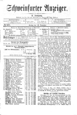 Schweinfurter Anzeiger Freitag 12. November 1869