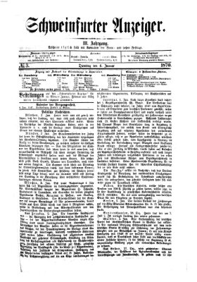 Schweinfurter Anzeiger Dienstag 4. Januar 1870