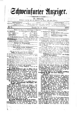 Schweinfurter Anzeiger Dienstag 18. Januar 1870