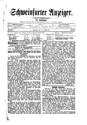 Schweinfurter Anzeiger Freitag 11. Februar 1870