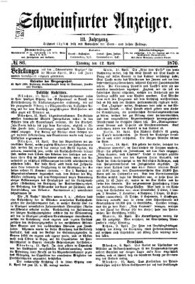 Schweinfurter Anzeiger Dienstag 12. April 1870