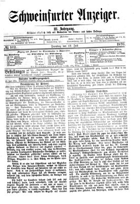 Schweinfurter Anzeiger Dienstag 12. Juli 1870