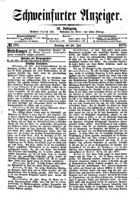 Schweinfurter Anzeiger Dienstag 26. Juli 1870