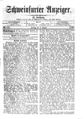 Schweinfurter Anzeiger Freitag 5. August 1870