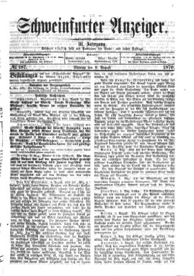 Schweinfurter Anzeiger Montag 8. August 1870