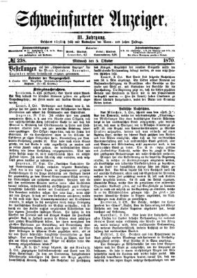 Schweinfurter Anzeiger Mittwoch 5. Oktober 1870