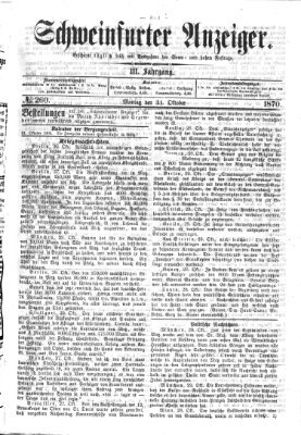 Schweinfurter Anzeiger Montag 31. Oktober 1870