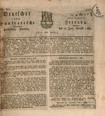 Deutscher Beobachter oder privilegirte hanseatische Zeitung Dienstag 16. Juli 1816