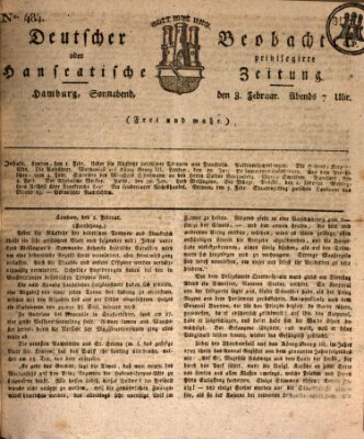 Deutscher Beobachter oder privilegirte hanseatische Zeitung Samstag 8. Februar 1817